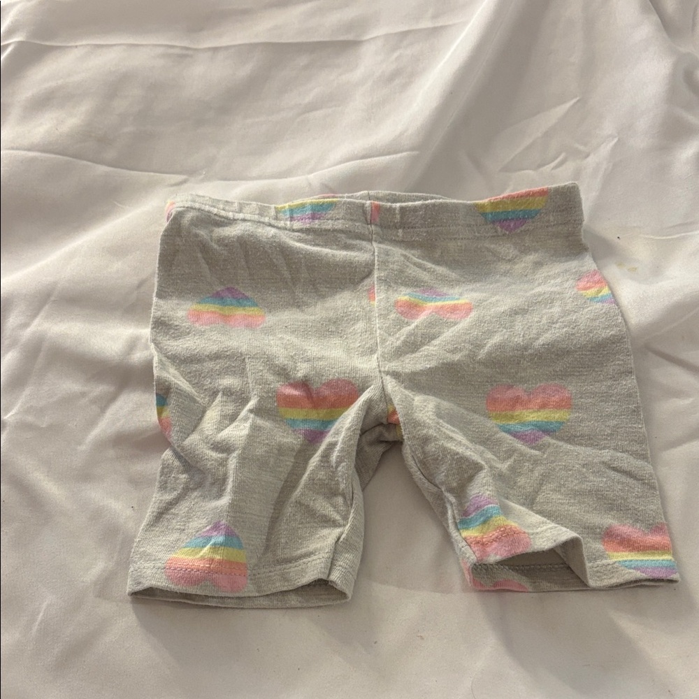Garanimals Gray Shorts with Rainbow Hearts 3T
